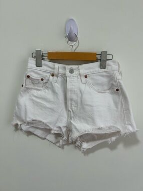 Levi’s 501 White Denim Shorts